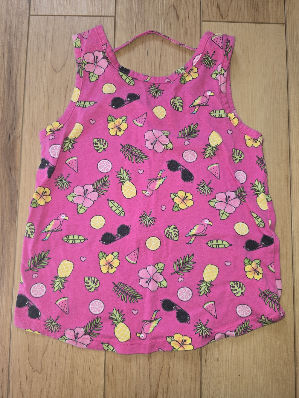 The Children's Place Hot Pink Tropical Print Tank Top